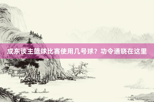 成东谈主篮球比赛使用几号球？功令通晓在这里